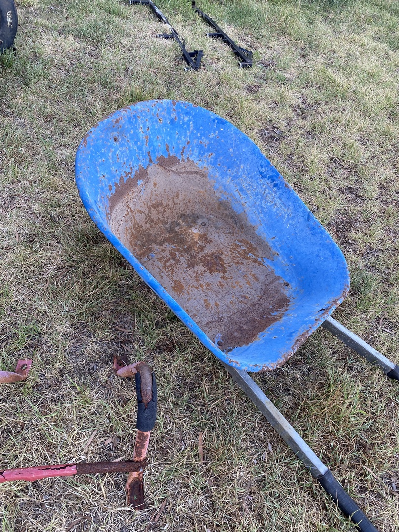 Step one. Wheelbarrow handles as the...