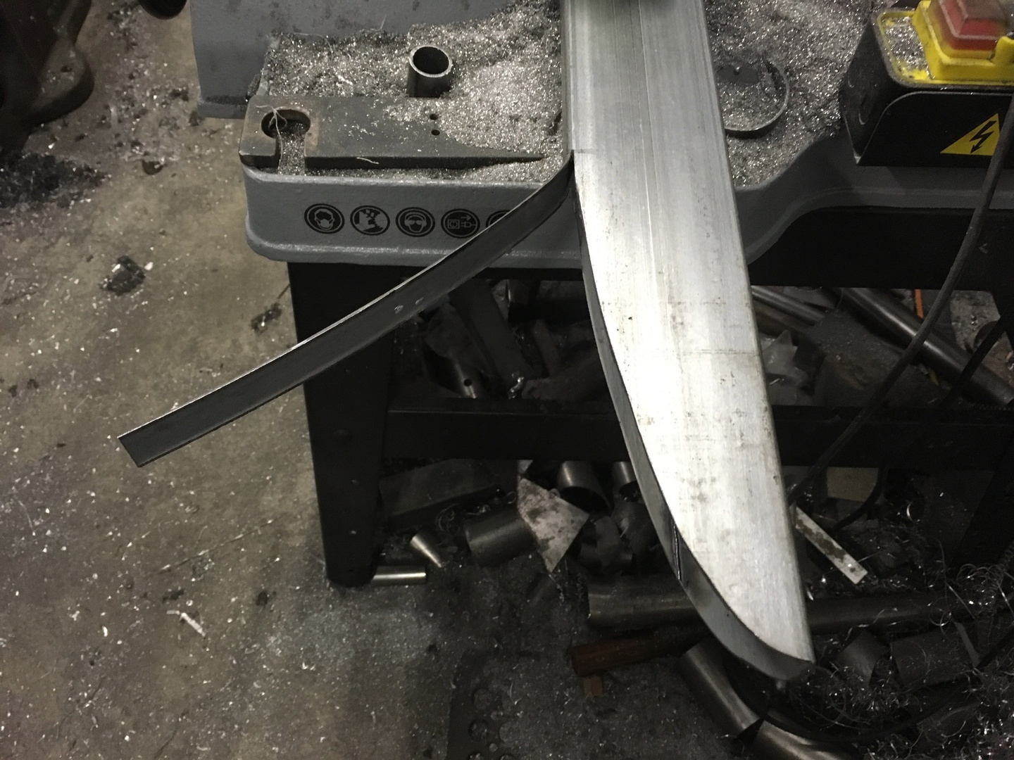 Step #3 file / grind / shape to make the curve smooth