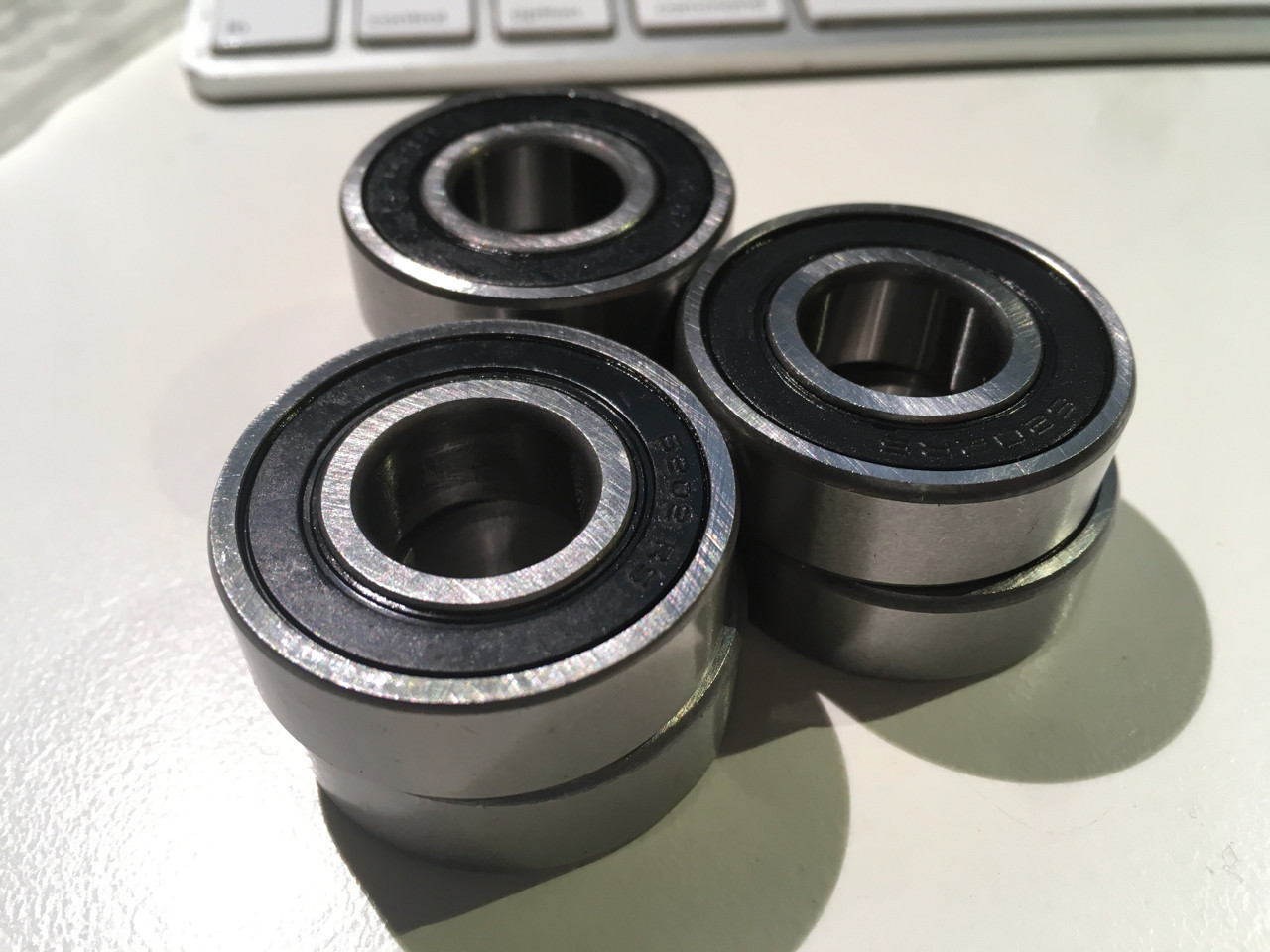 Front hub bearings - These are 6202.2 RS bearings. They are 35x16x11mm. The RS refers to rubber shielded which is what you need to keep out dust / dirt etc.

If you are using a 5/8" UNF bolt for your front axles, these are the bearings you need.
