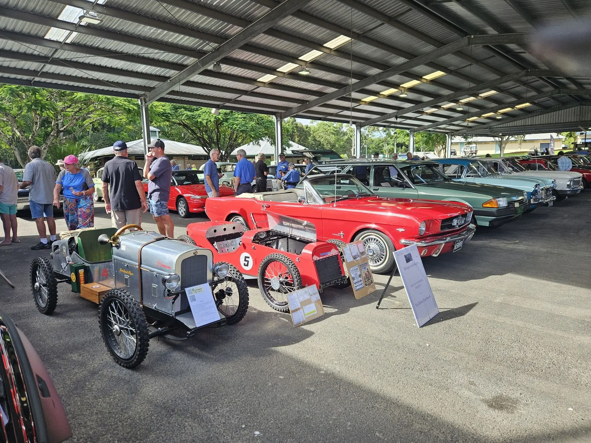 Cyclekarts at Sunshine Coast Antique Car Club car show